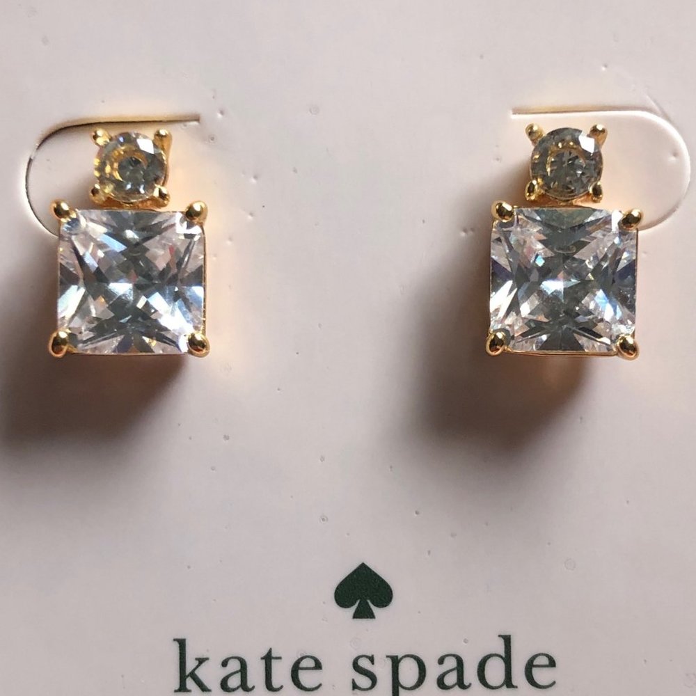 Kate Spade Delicate Drop Clear Crystal  Earrings
